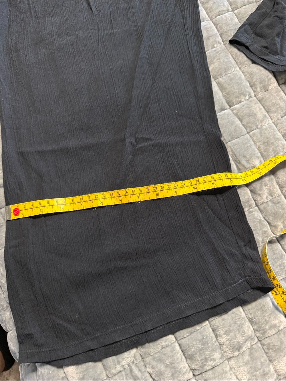 Black Smocked Waist Wide-Leg Pants - Picture 6 of 8